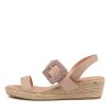 DJANGO & JULIETTE Samiya Lrg Rose Leather | Espadrilles