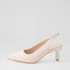 DJANGO & JULIETTE Espen Nude Satin Heels | Heels