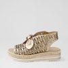 DJANGO & JULIETTE Altona Champagne Rope Leather Espadrilles | Espadrilles