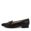 DIANA FERRARI Dae Black Leather Ballet Flats | Loafers