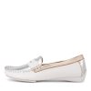 DJANGO & JULIETTE Leisa White Metallic Multi Loafers | Loafers