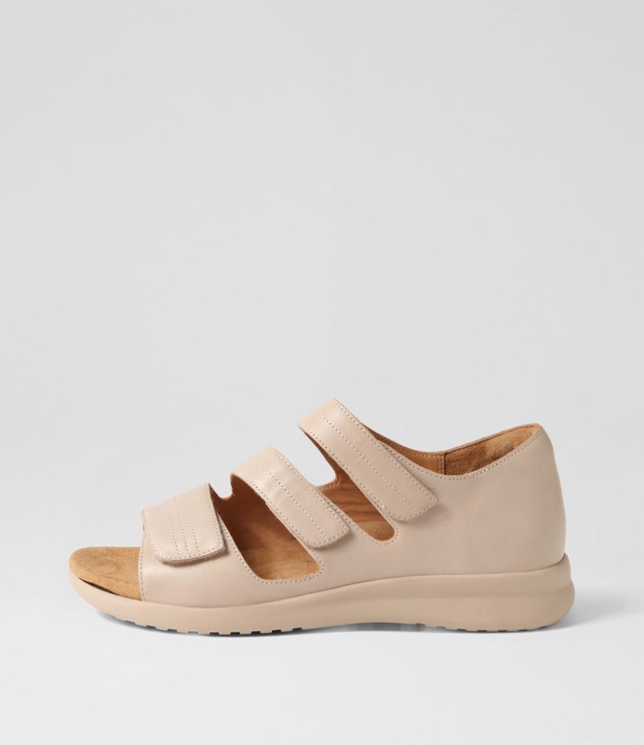 ZIERA Bardot Xw Almond Leather Sandals | Sandals