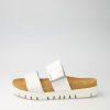 GABOR Harper Weiss Patent Leather Slides | Comfort