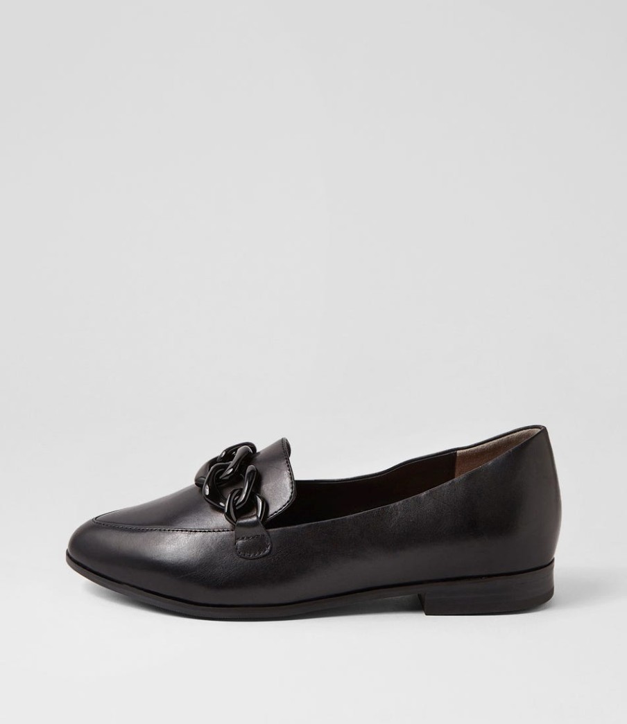 ZIERA Olange Xw Black Leather Loafers | Loafers