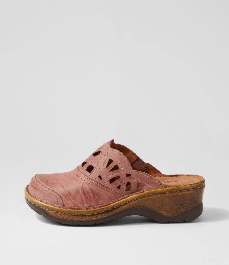 JOSEF SEIBEL Catalonia 41 Rosa Leather Clogs | Comfort