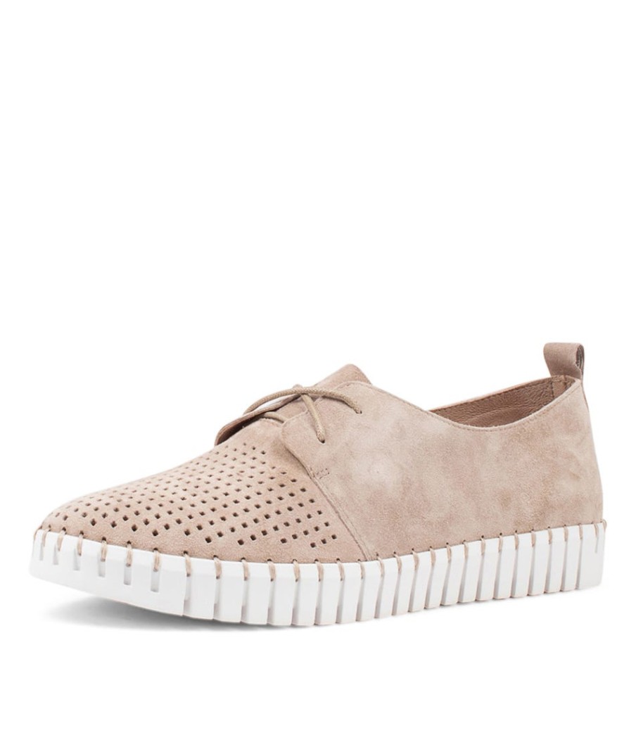 DJANGO & JULIETTE Huston Taupe Suede Sneakers Ws | Sneakers