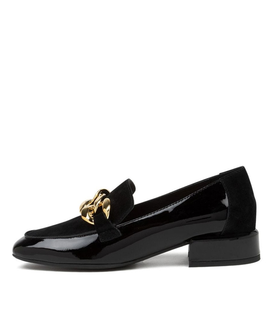 DJANGO & JULIETTE Vivandy Dj Black Patent Suede | Loafers