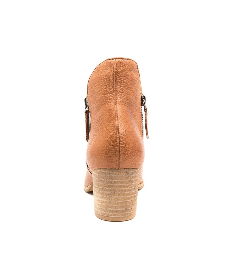 DJANGO & JULIETTE Shiannely Dk Tan Leather | Boots