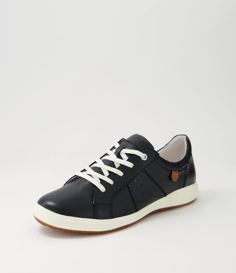 JOSEF SEIBEL Caren 01 Black Leather Sneakers | Comfort