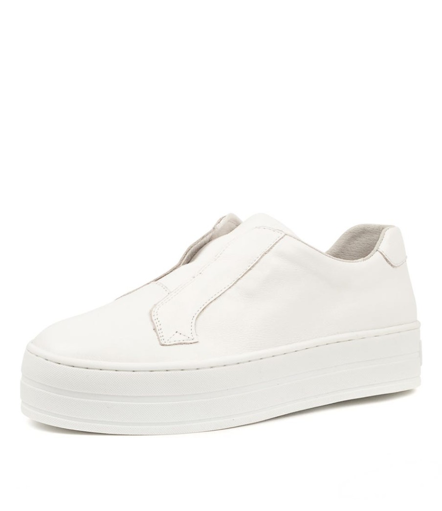 DJANGO & JULIETTE Shia White Leather | Sneakers