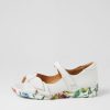 ZIERA Disco W White Bright Floral Leather Sandals | Comfort