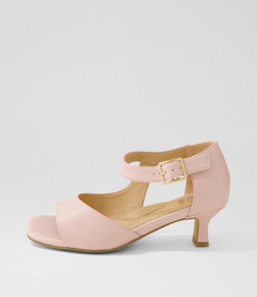 ZIERA Irunn Xw Rose Leather Sandals | Heels