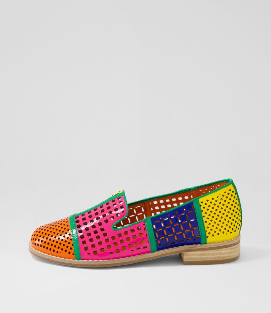 DJANGO & JULIETTE Alycia Bright Multi Patent Loafers | Flats