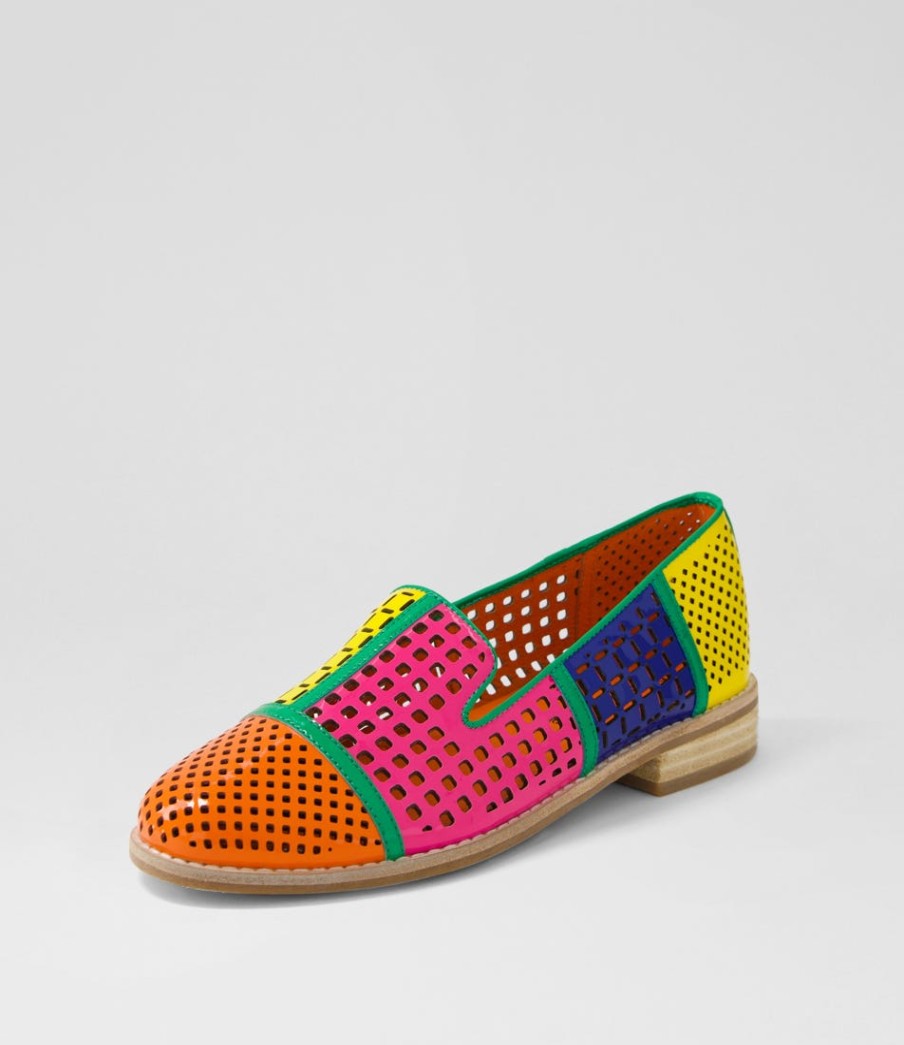 DJANGO & JULIETTE Alycia Bright Multi Patent Loafers | Flats