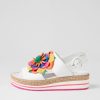 DJANGO & JULIETTE Amare White Bright Multi Leather Espadrilles | Espadrilles