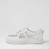 DJANGO & JULIETTE Obitta White Mesh Leather Sneakers | Sneakers