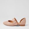 ZIERA Loraa W Blush Leather Flat Shoes | Flats