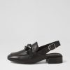 DJANGO & JULIETTE Vaborys Black Leather Heels | Flats