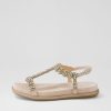 DJANGO & JULIETTE Yori Nude Suede Jewels Sandals | Flats