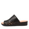 DJANGO & JULIETTE Meta Dj Black Black Sole Leather | Wedges