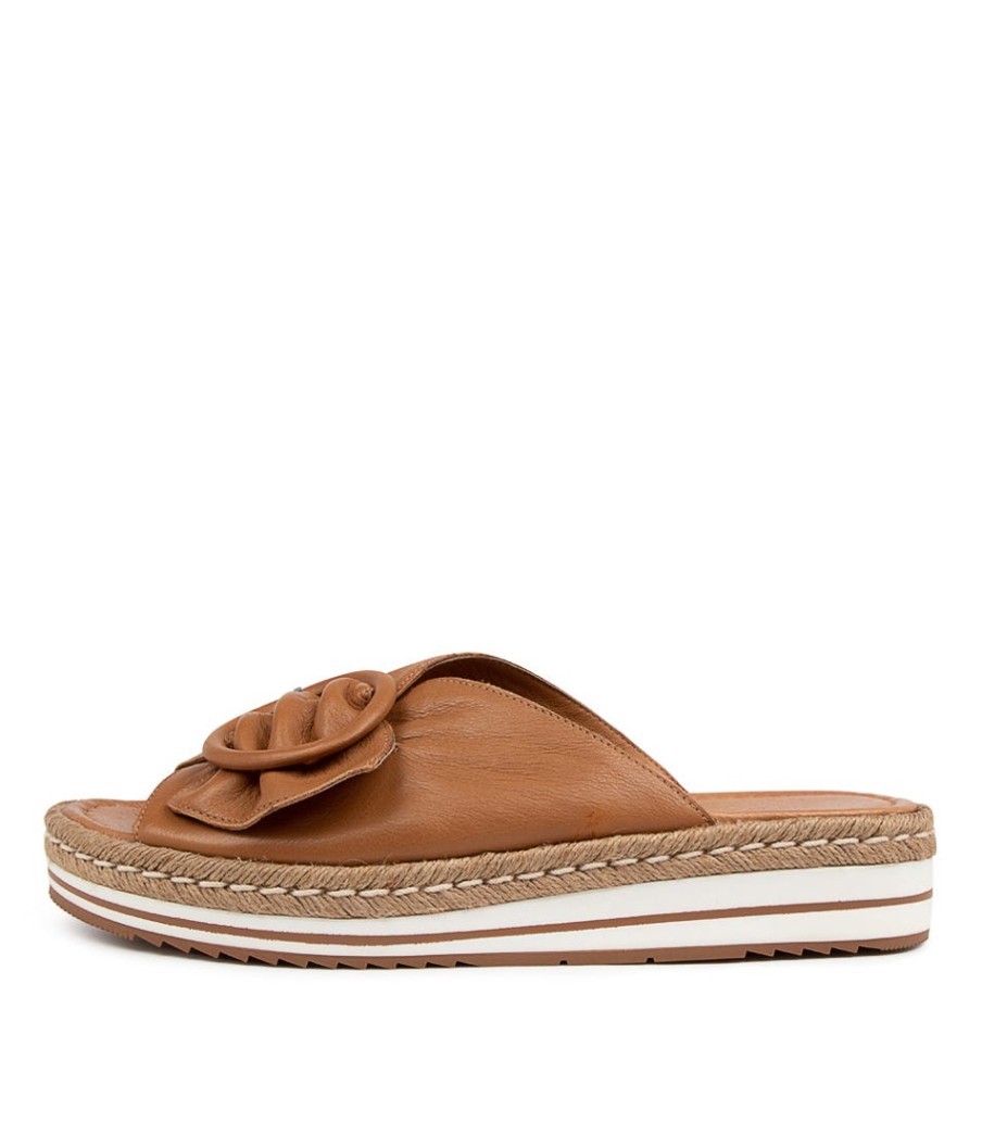 DJANGO & JULIETTE Arturo Lrg Dk Tan Leather | Espadrilles