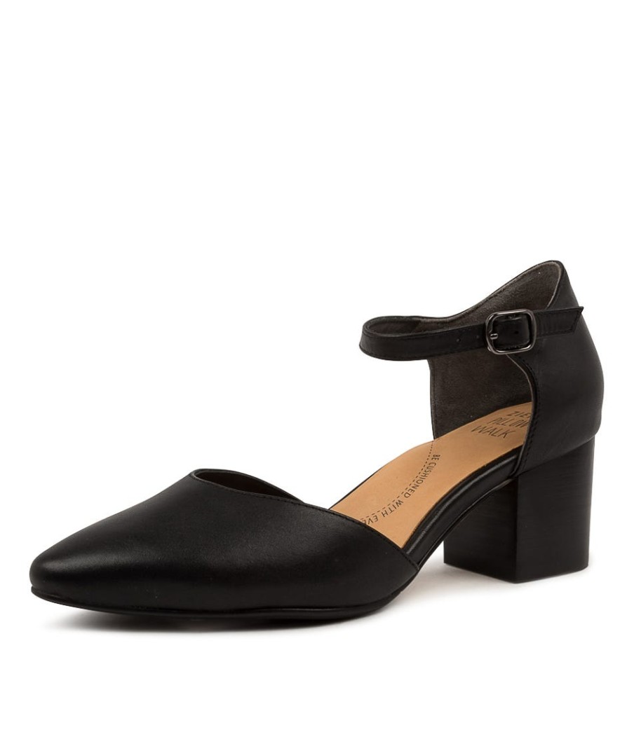 ZIERA Vitor Xw Blk-Blk Leather | Heels