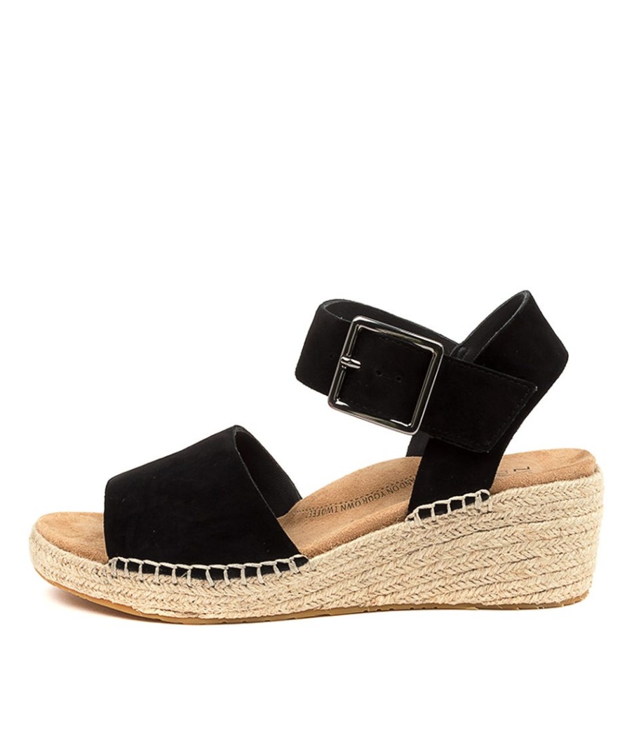 ZIERA Kraig Xw Black Suede | Espadrilles