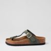 BIRKENSTOCK Gizeh Nubuck Thyme Thongs | Comfort