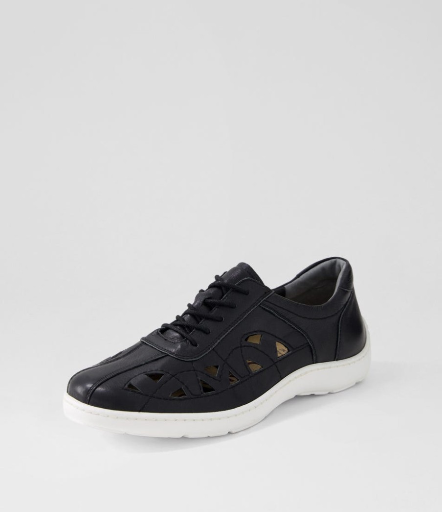 ZIERA Watkin Xf Black White Leather Sneakers | Sneakers