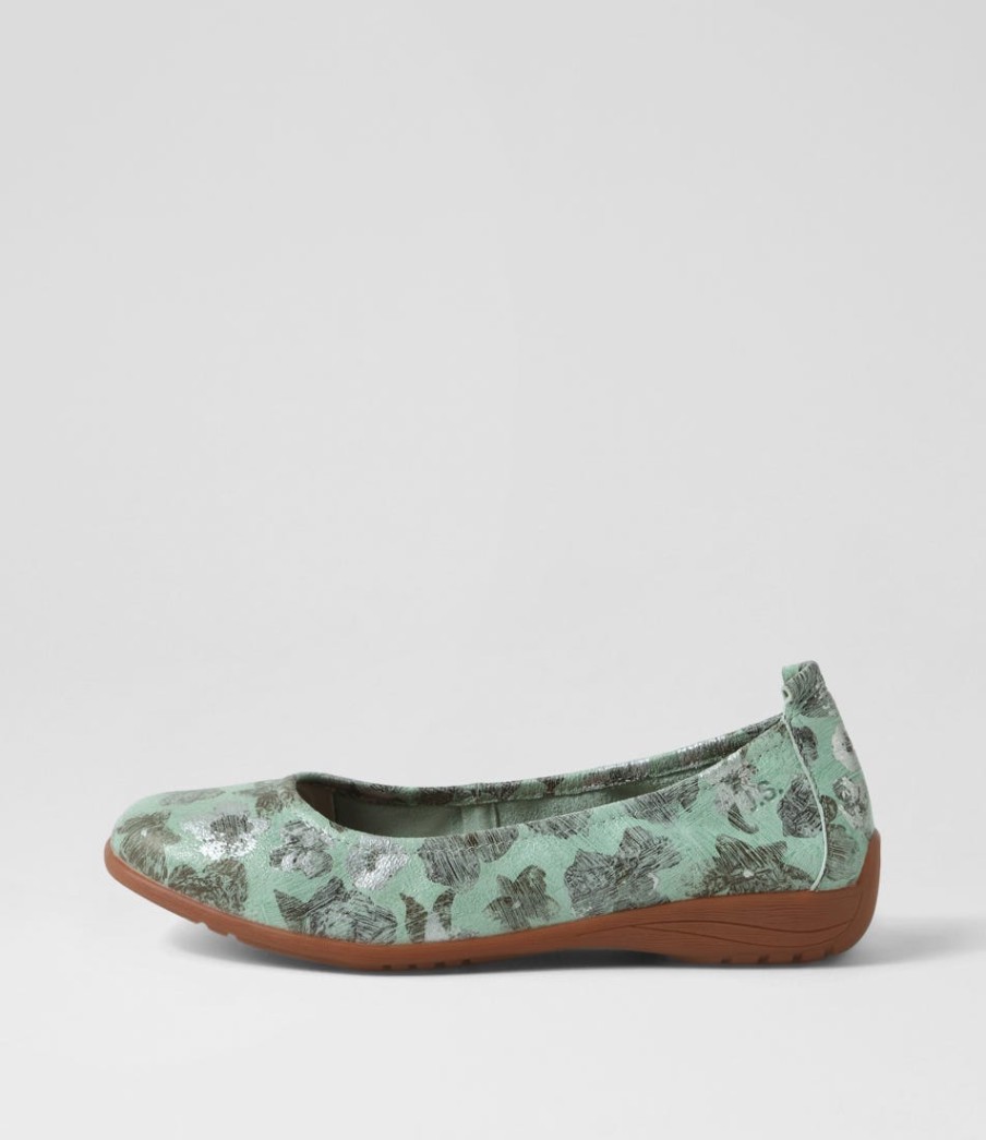 JOSEF SEIBEL Fenja 01 Mint Leather Ballet Flats | Comfort