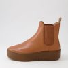 DJANGO & JULIETTE Wylder Scotch Light Choc Leather Chelsea Boots | Boots