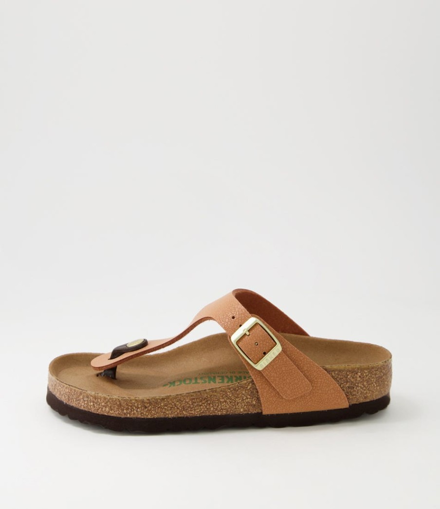 BIRKENSTOCK Gizeh Vegan Pecan Birkoflor Slides | Comfort