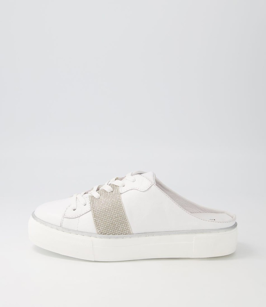 DJANGO & JULIETTE Faimos White Leather Sneakers | Sneakers