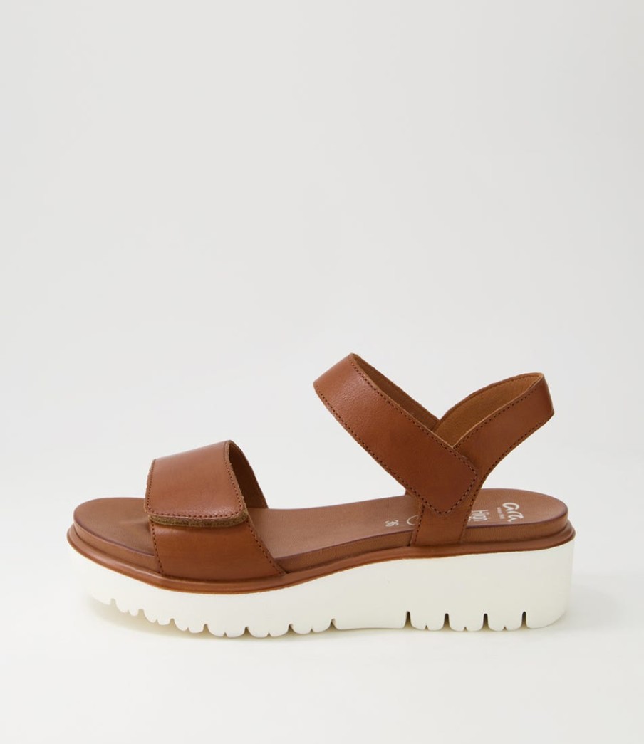 ARA Bilbao 04 Cognac Tan Leather Sandals | Comfort