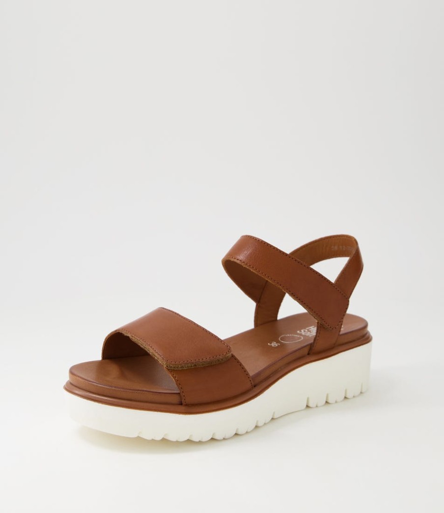 ARA Bilbao 04 Cognac Tan Leather Sandals | Comfort