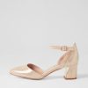 DJANGO & JULIETTE Jillie Nude Shimmer Leather Heels | Heels