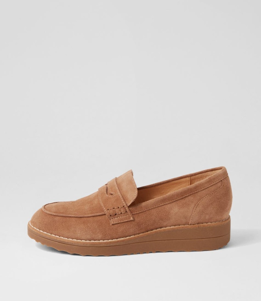 TOP END Oley Light Choc Suede Loafers | Loafers