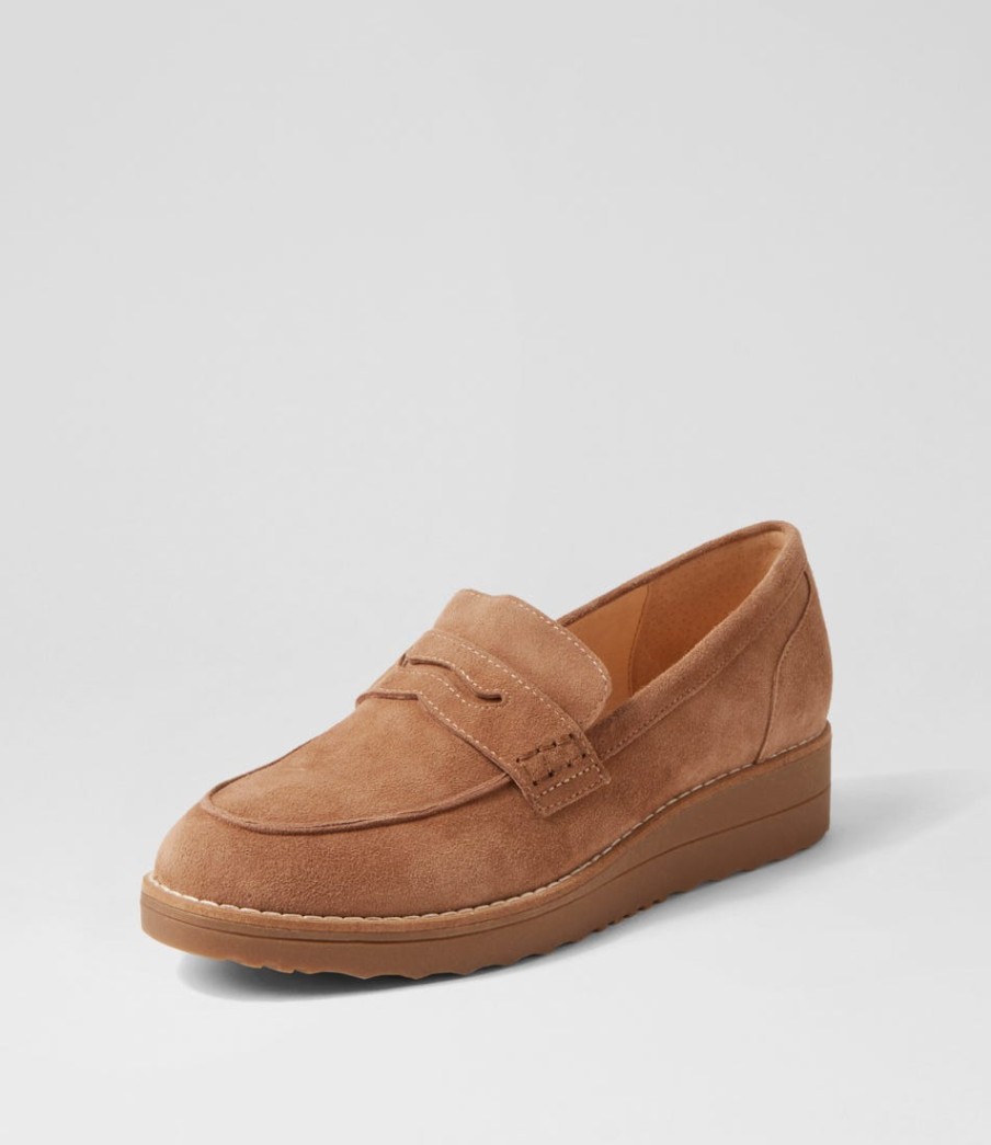 TOP END Oley Light Choc Suede Loafers | Loafers