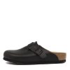 BIRKENSTOCK Boston Black Smooth Leather | Comfort