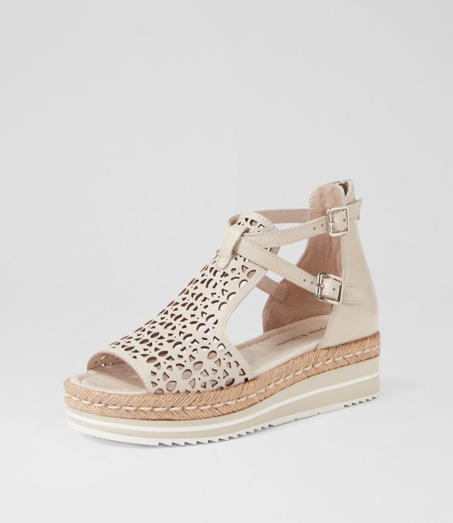 DJANGO & JULIETTE Accra Almond Leather Espadrilles | Espadrilles