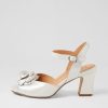 ZIERA Aggie W Silver Shimmers Leather Sandals | Comfort