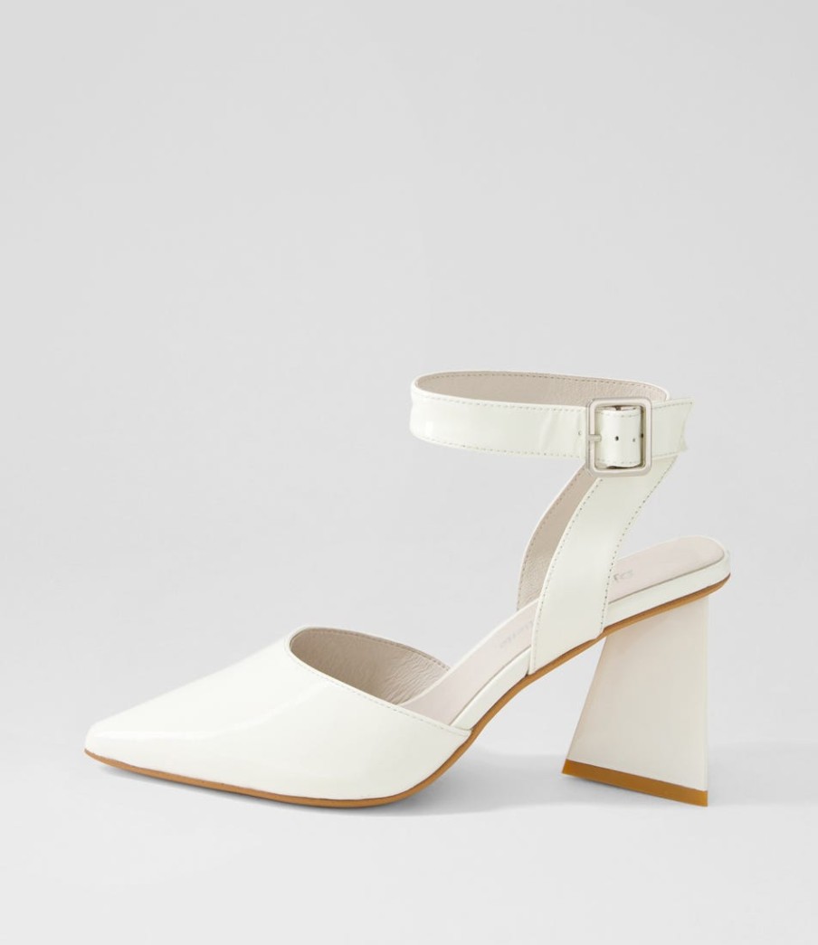 DJANGO & JULIETTE Hisa Ivory Patent Leather Heels | Heels