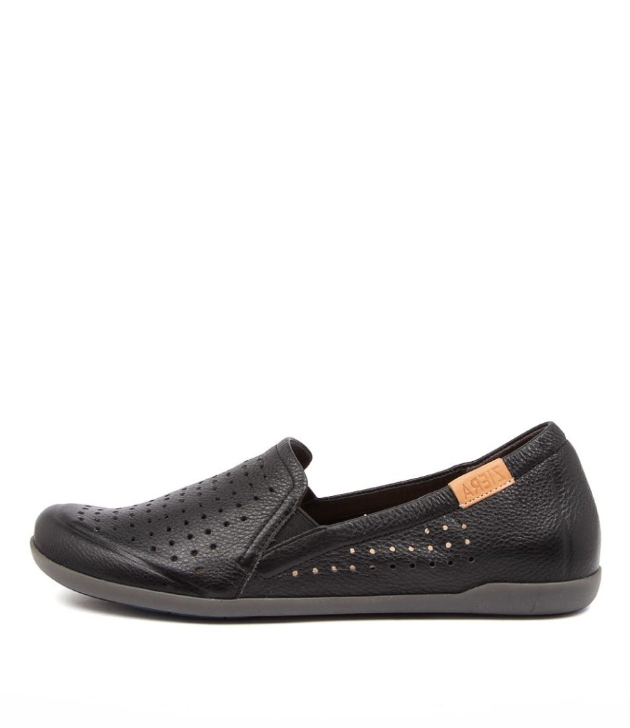 ZIERA Liana W Black Leather | Loafers