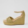 DJANGO & JULIETTE Cotton Natural Synthetic Raffia Sandals | Wedges