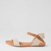 DJANGO & JULIETTE Jinnit Almond Tan Leather Sandals | Flats