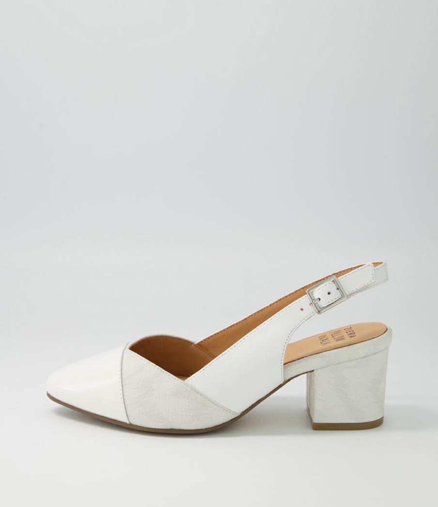 ZIERA Vabra Xw White Mix Heels | Heels