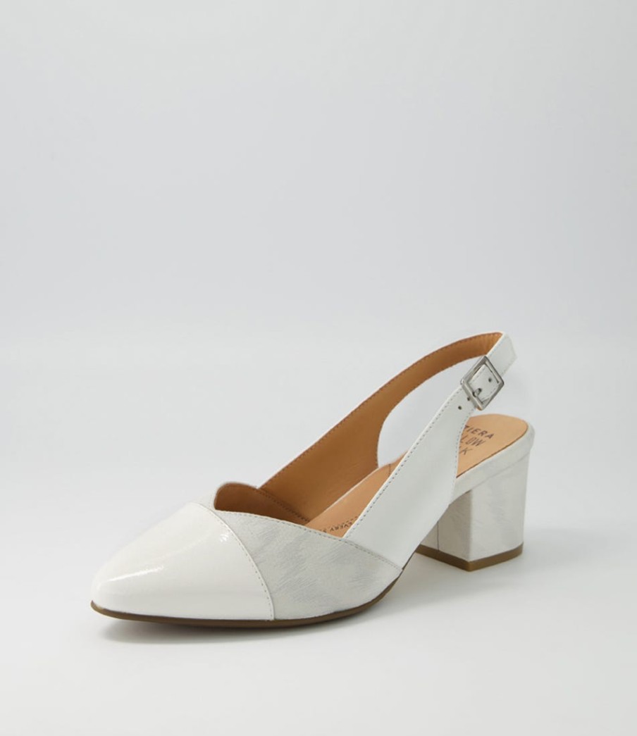 ZIERA Vabra Xw White Mix Heels | Heels