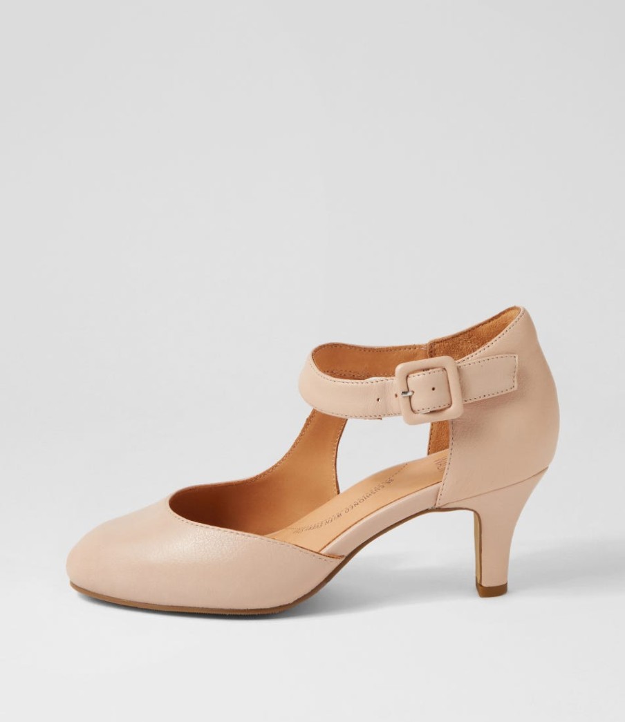 ZIERA Timon Xw Nude Leather Heels | Heels