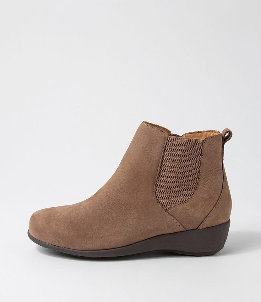 ZIERA Shanghai Xf Taupe Tumble Nubuck Chelsea Boots | Boots