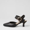 DJANGO & JULIETTE Caris Black Leather Heels | Heels